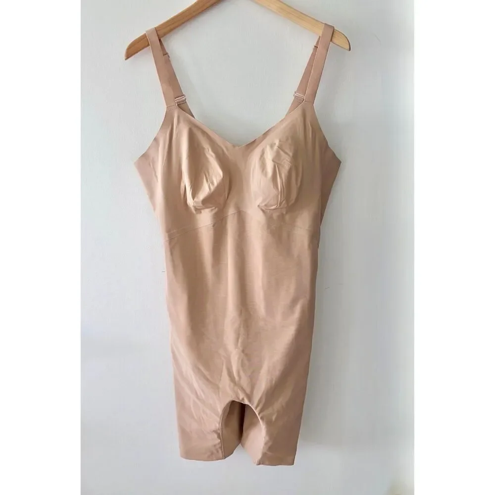 NWOT Honeylove Mid-Thigh Sleeveless Sculpt Compression Bodysuit Womens 2X